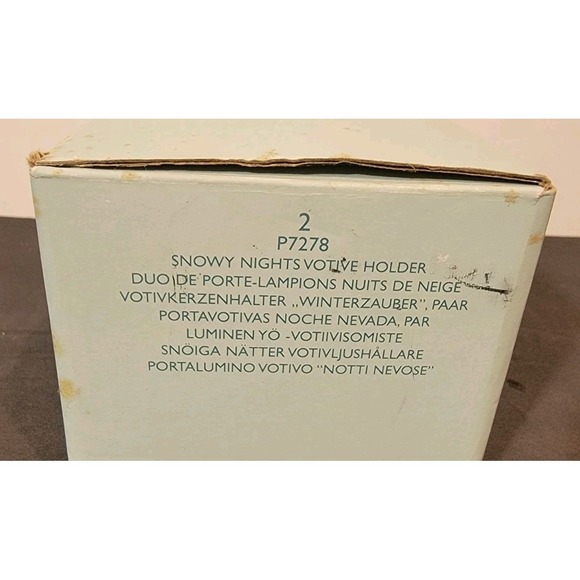 Party Lite Snowy Nights Candle Holders Set Of 3 P7872 - Picture 2 of 3